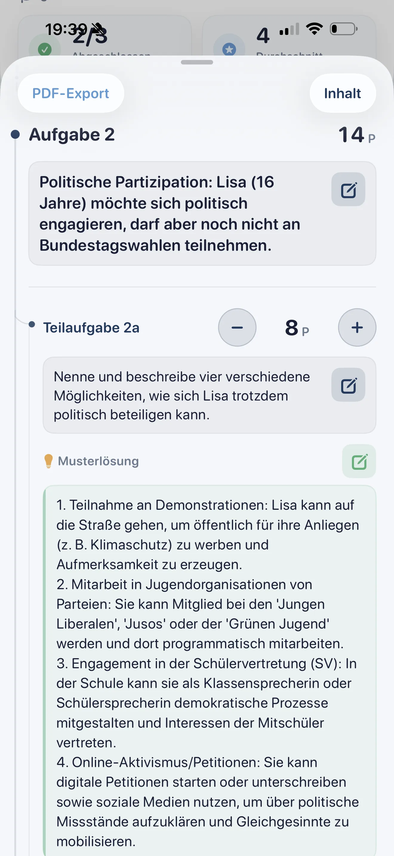 Musterlösung generieren